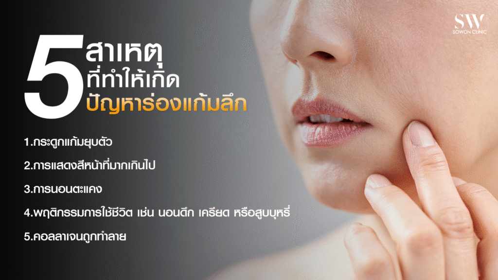 รีวิวฉีดร่องแก้ม สาเหตุร่องแก้ม